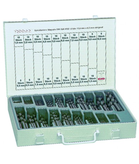 Coffret de 170 forets HSS DIN 338 type N HSS cylindrées - Ø1 à 10 chez FERLOR-FIXOUTIL