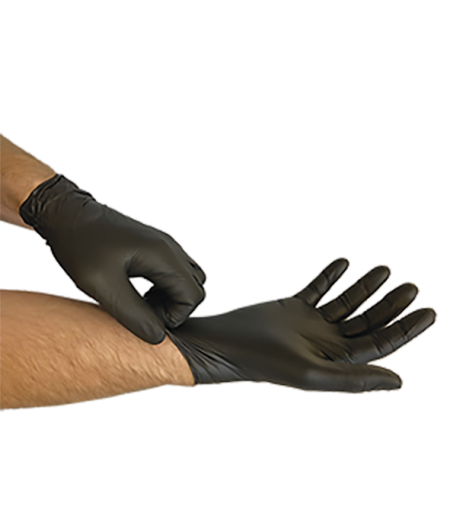 GANTS NITRILE NOIR (NON POUDRÉS) EPAIS - TAILLE M - L - XL