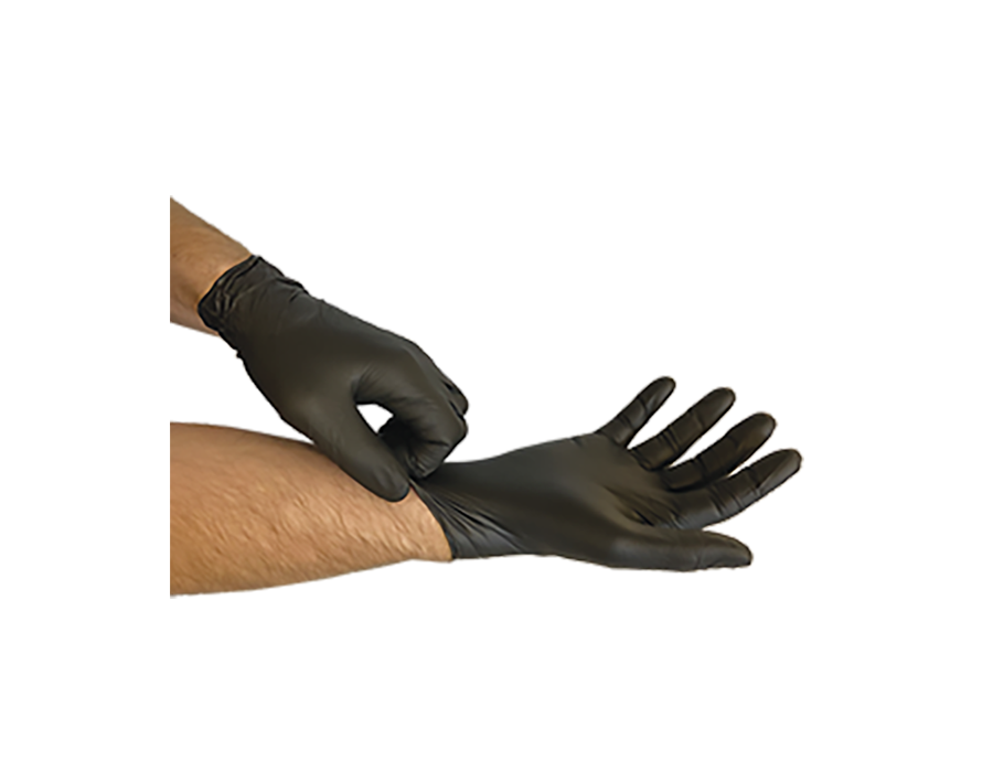 GANTS NITRILE NOIR (NON POUDRÉS) EPAIS - TAILLE M - L - XL