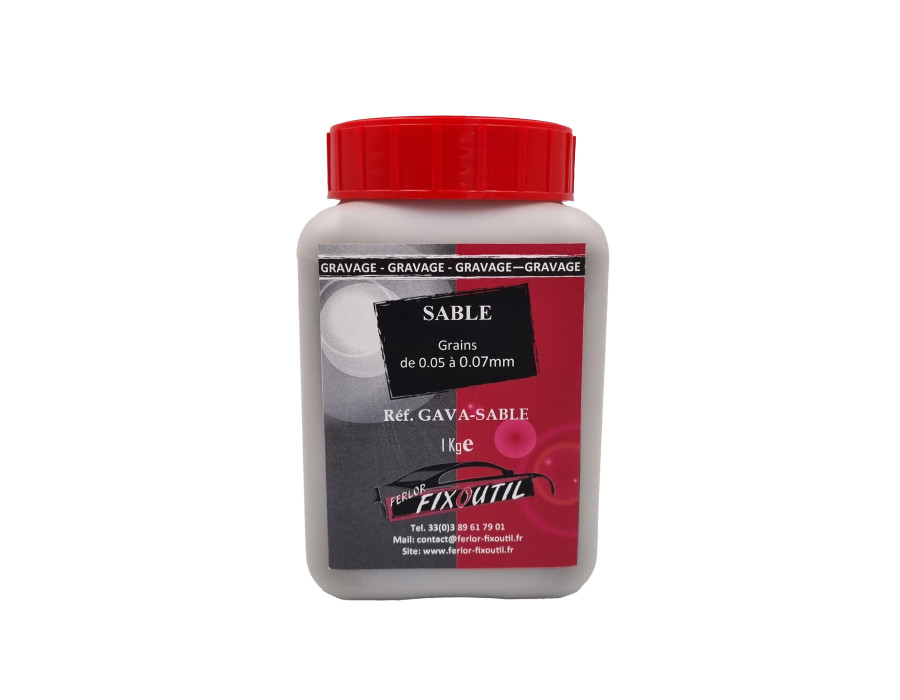 Sable 1 kg pour kit gravage de vitre (0.05 à 0.07mm)