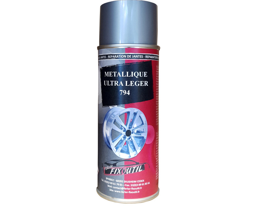 Peinture métallique ultra léger pour réparation jantes alu - aérosol chez FERLOR-FIXOUTIL